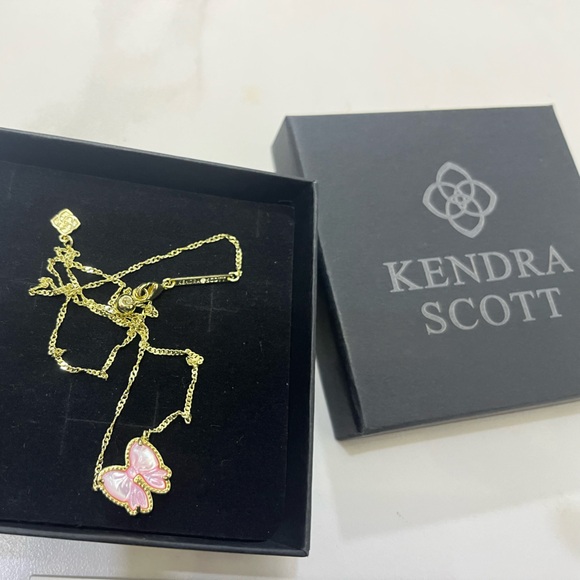 Kendra Scott Jewelry - Kendra Scott Gold Necklace with Pink Butterfly Pendant